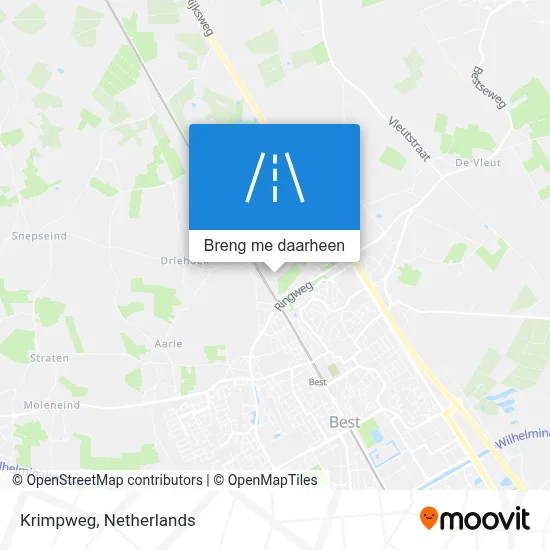 Krimpweg kaart