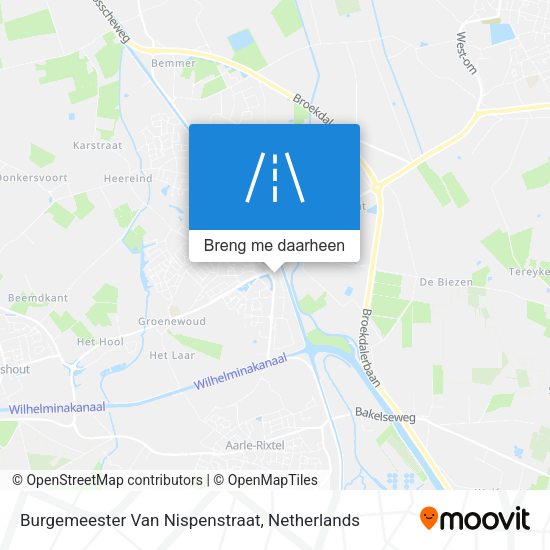 Burgemeester Van Nispenstraat kaart