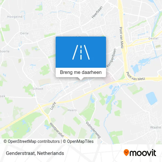 Genderstraat kaart