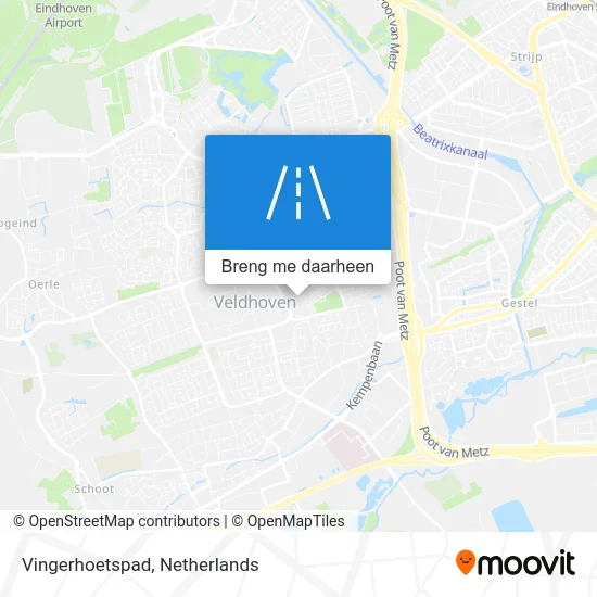 Vingerhoetspad kaart