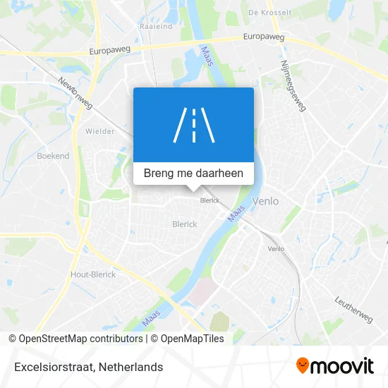 Excelsiorstraat kaart