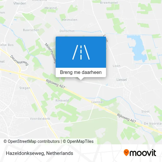 Hazeldonkseweg kaart