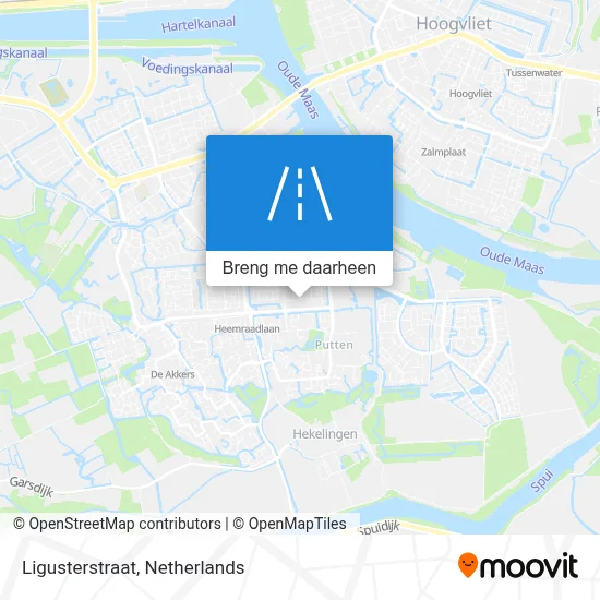 Ligusterstraat kaart