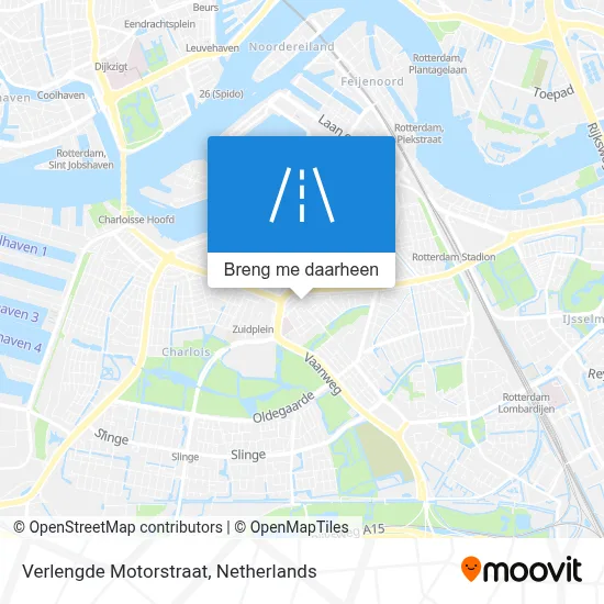 Verlengde Motorstraat kaart
