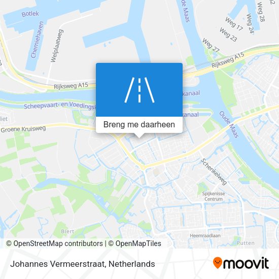Johannes Vermeerstraat kaart