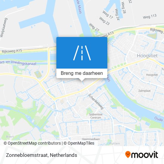 Zonnebloemstraat kaart