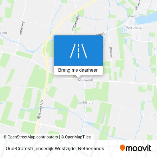 Oud-Cromstrijensedijk Westzijde kaart