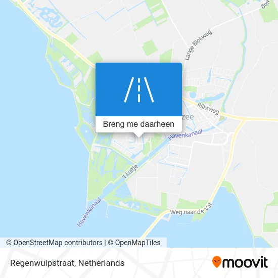 Regenwulpstraat kaart