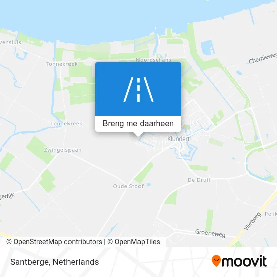 Santberge kaart