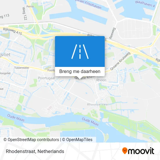 Rhodenstraat kaart