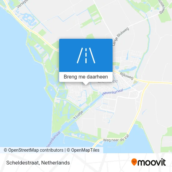 Scheldestraat kaart
