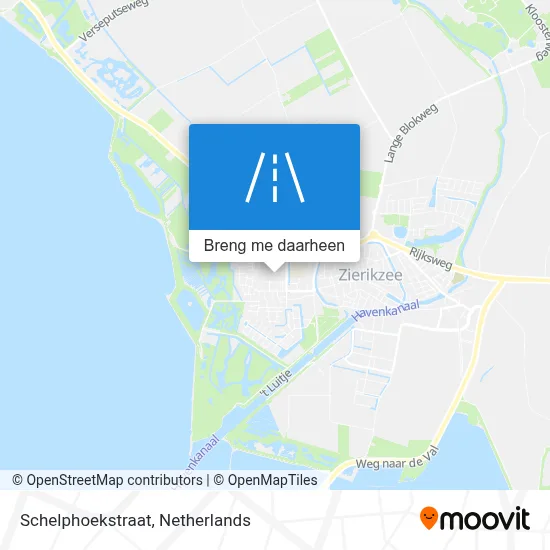 Schelphoekstraat kaart