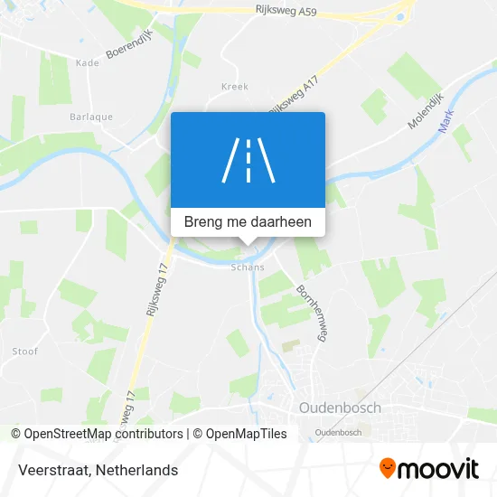 Veerstraat kaart