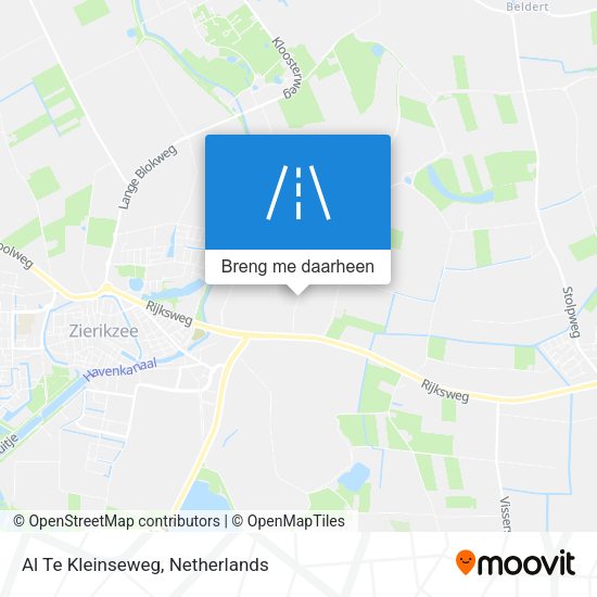 Al Te Kleinseweg kaart