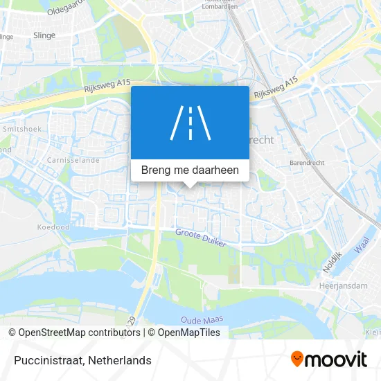 Puccinistraat kaart