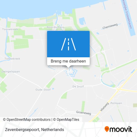 Zevenbergsepoort kaart