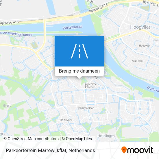 Parkeerterrein Marrewijkflat kaart