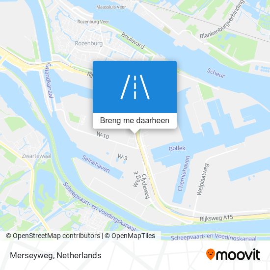 Merseyweg kaart