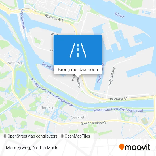 Merseyweg kaart