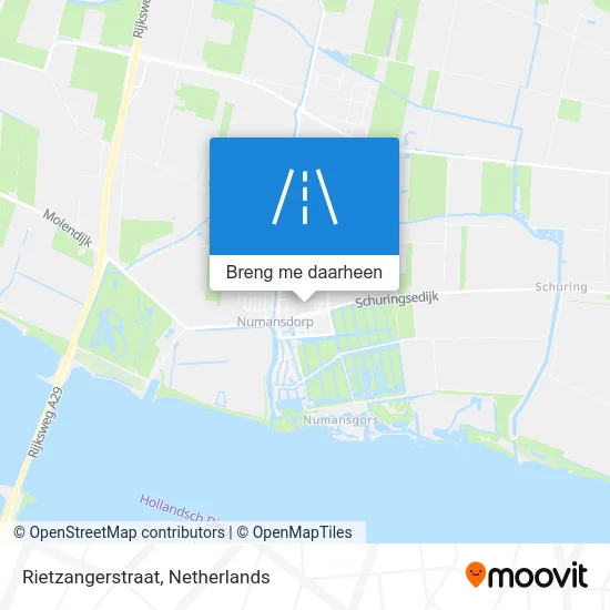 Rietzangerstraat kaart