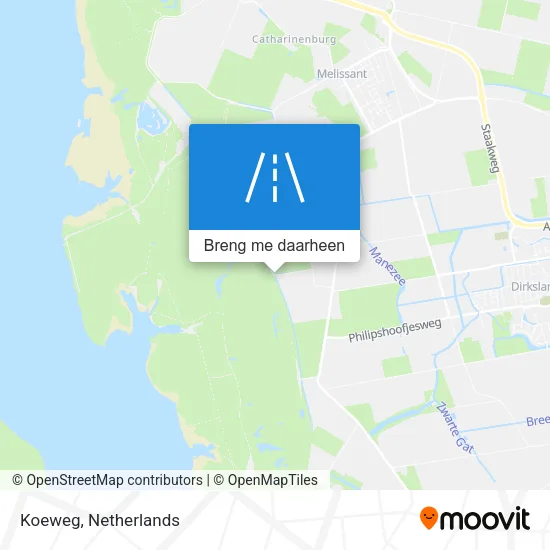 Koeweg kaart