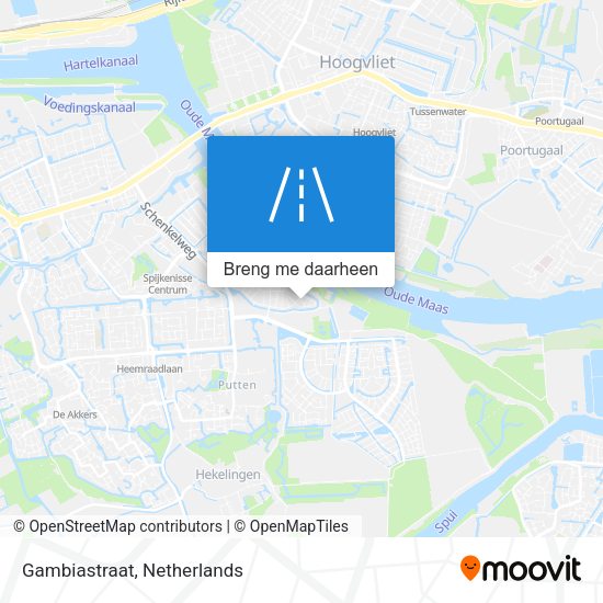 Gambiastraat kaart