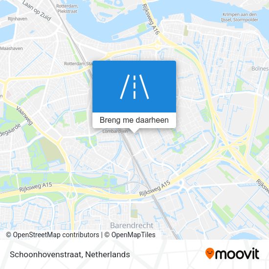 Schoonhovenstraat kaart