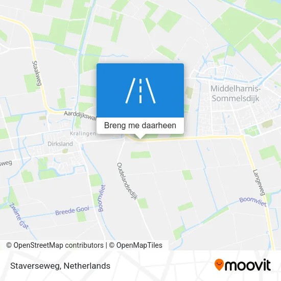 Staverseweg kaart