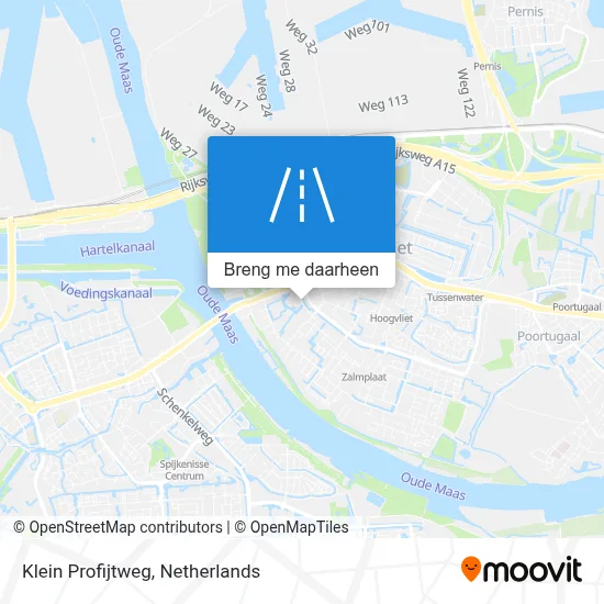 Klein Profijtweg kaart