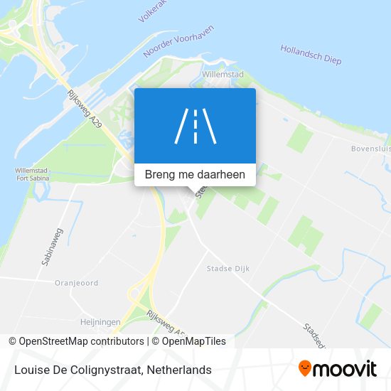 Louise De Colignystraat kaart