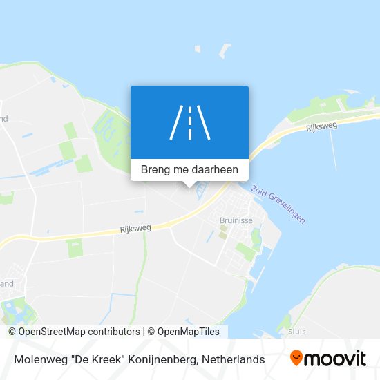 Molenweg "De Kreek" Konijnenberg kaart