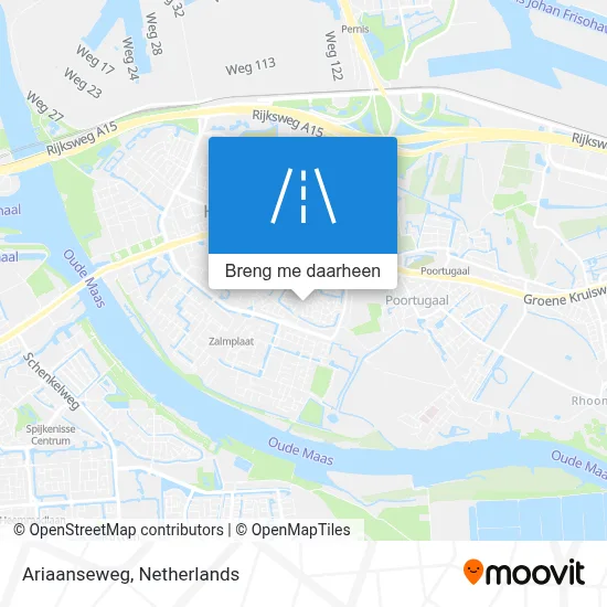 Ariaanseweg kaart