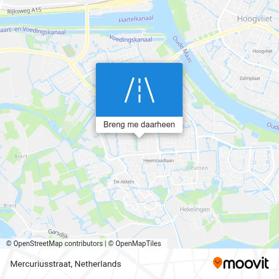 Mercuriusstraat kaart