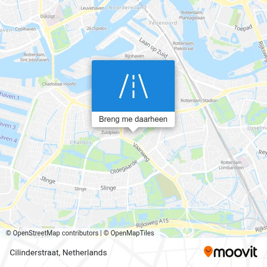 Cilinderstraat kaart