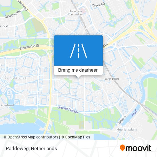 Paddeweg kaart