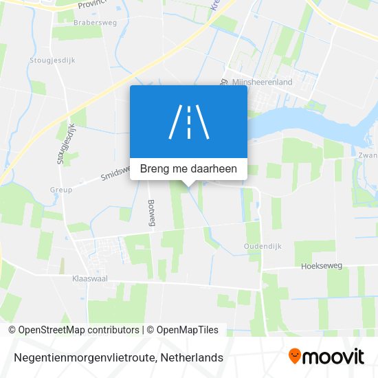Negentienmorgenvlietroute kaart