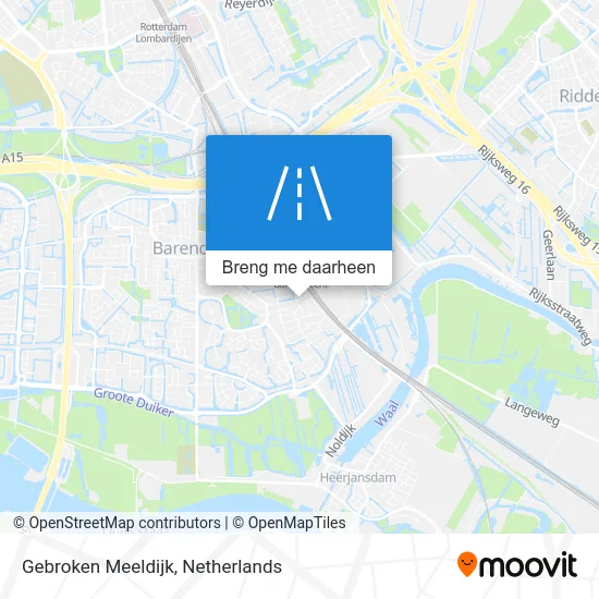 Gebroken Meeldijk kaart