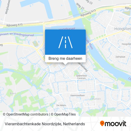Vierambachtenkade Noordzijde kaart