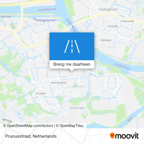 Prunusstraat kaart
