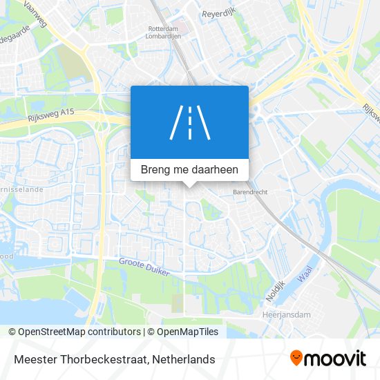 Meester Thorbeckestraat kaart