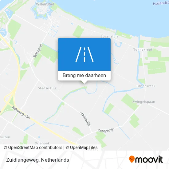 Zuidlangeweg kaart