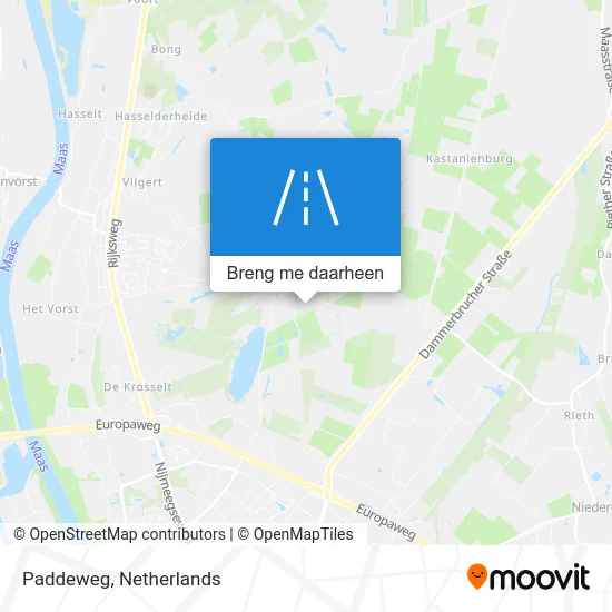 Paddeweg kaart