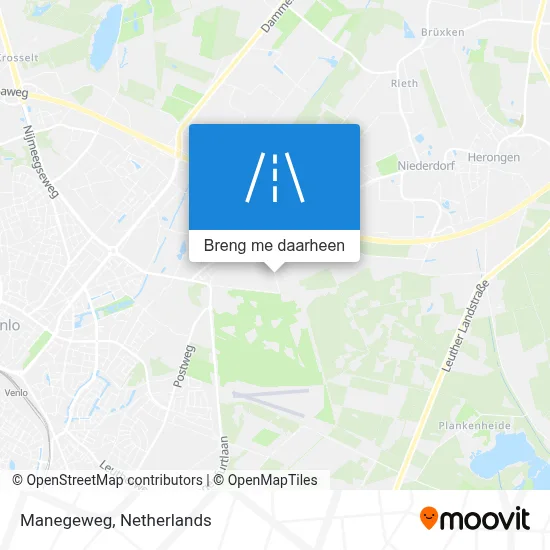 Manegeweg kaart