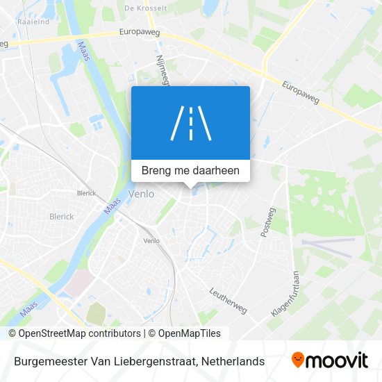 Burgemeester Van Liebergenstraat kaart