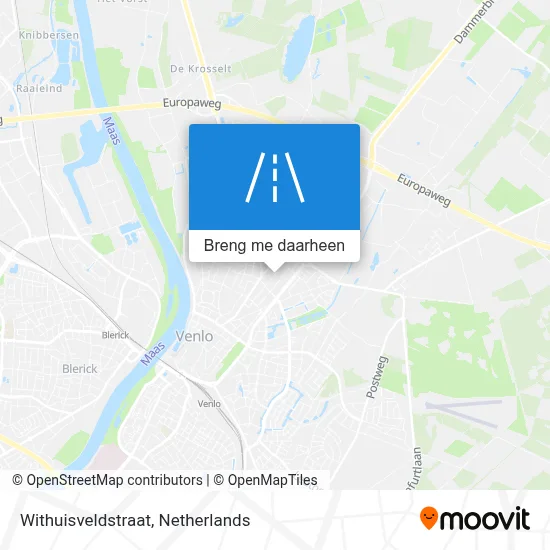Withuisveldstraat kaart