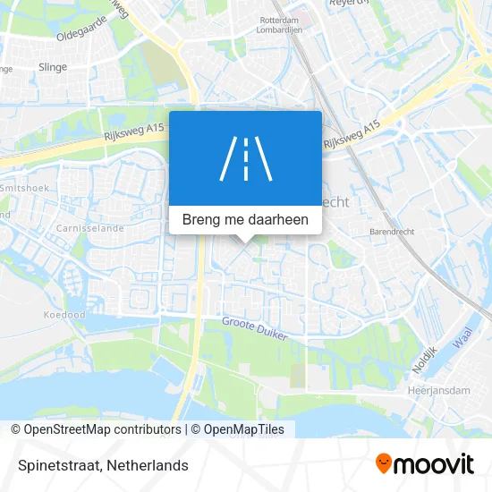 Spinetstraat kaart