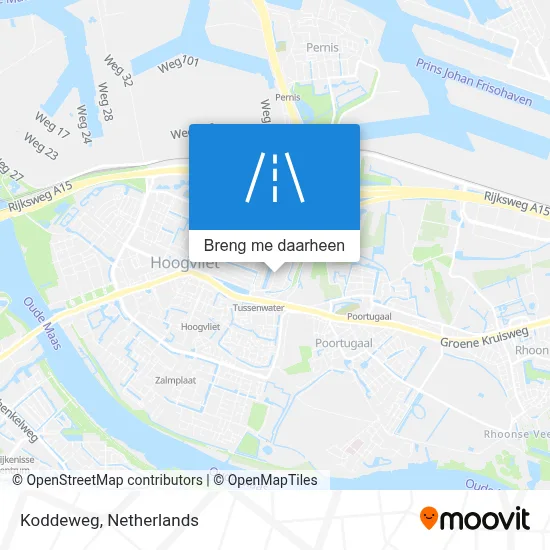 Koddeweg kaart