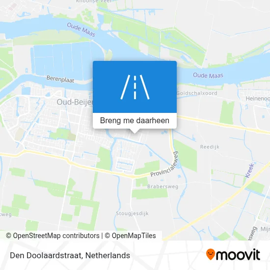 Den Doolaardstraat kaart