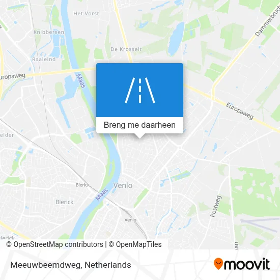 Meeuwbeemdweg kaart