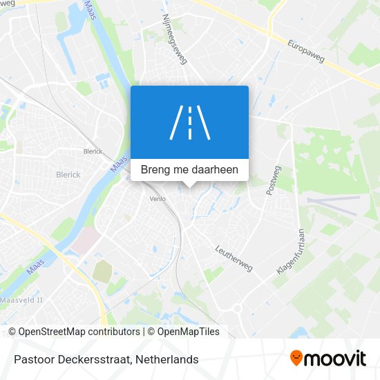 Pastoor Deckersstraat kaart